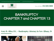 Tablet Screenshot of garyallenbankruptcy.com
